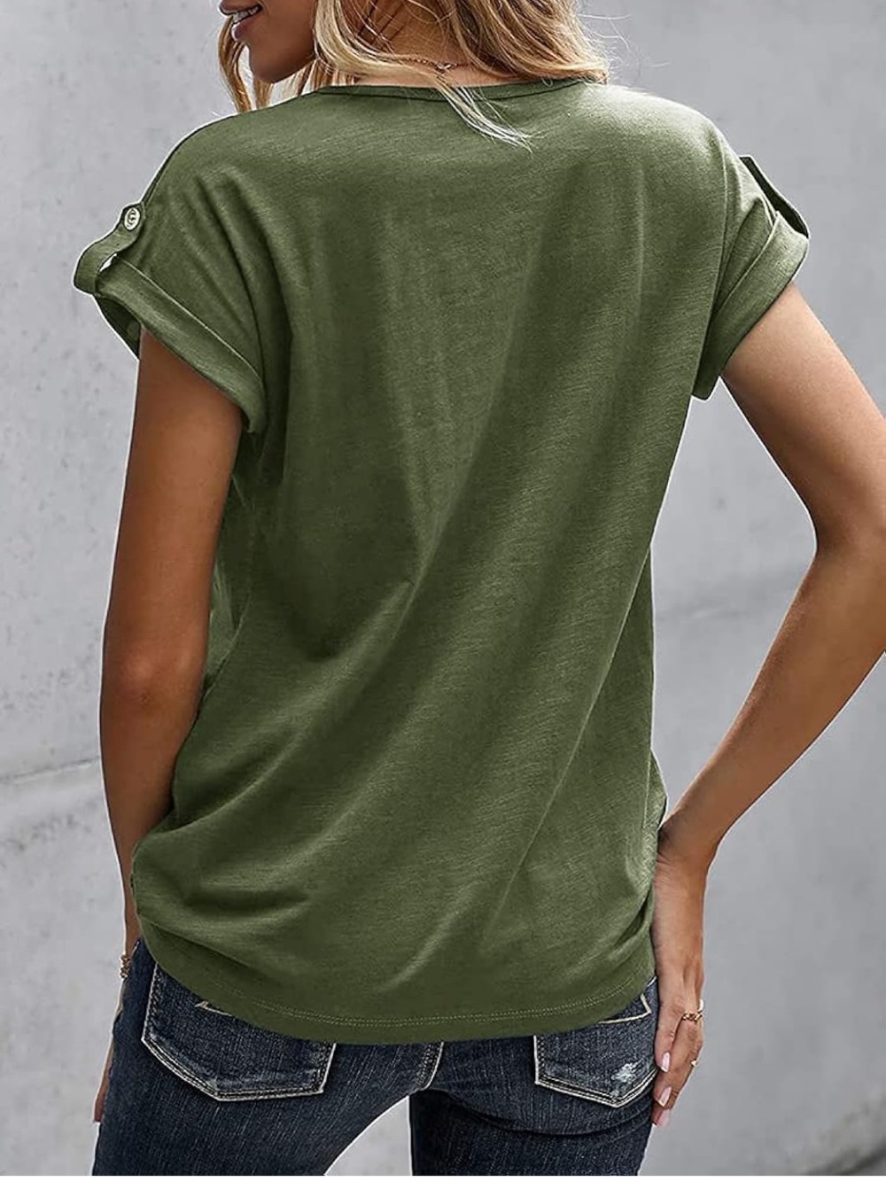 Women’s Olive Green T Shirt - Picture 2 of 7
